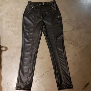 Faux leather pants